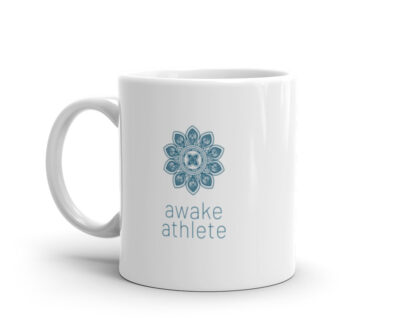 Awake Athlete – White glossy mug